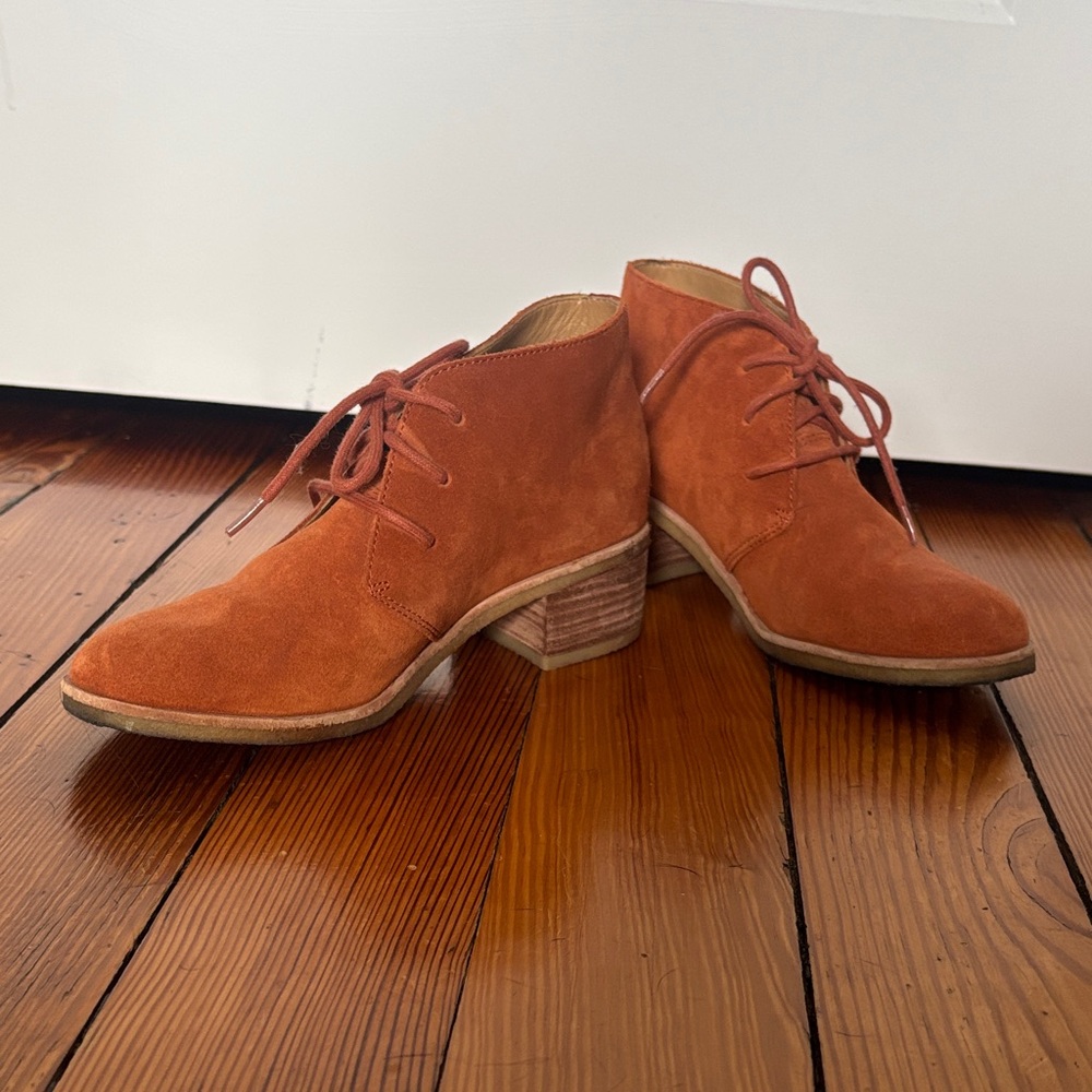 Clarks Women's Ankle Boots in Rust Suede